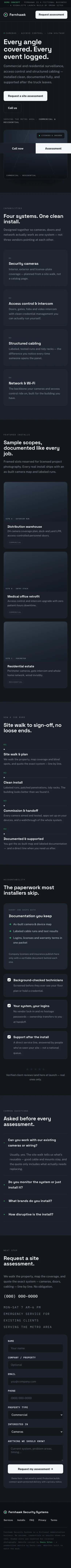 Fernhawk Security Systems on a phone