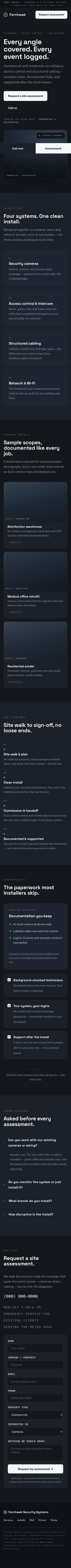 Fernhawk Security Systems on a phone